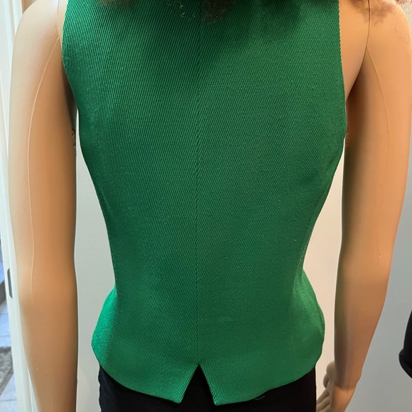 Ellen Tracy Green 2pc single-breasted tailored Blazer and Vest Size10 - Picture 9 of 12